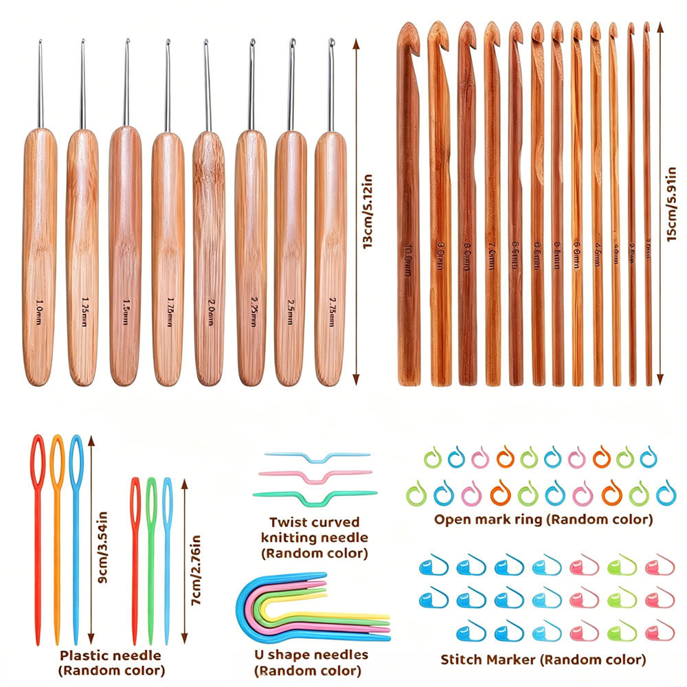 Juego de 74 Ganchos de Crochet - Tool Set reseña y precio